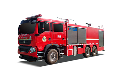 豪沃后雙橋干粉水聯(lián)用消防車 